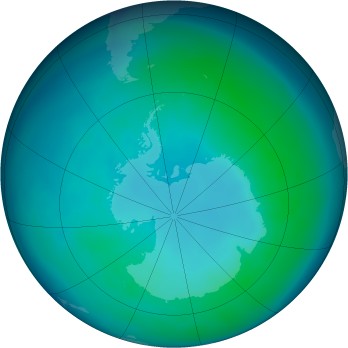 Antarctic ozone map for 2008-04